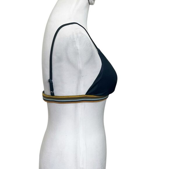 Faherty Sia Bikini Top In Navy Blue Swim Wear Triangle Women’s Size S - Picture 3 of 10